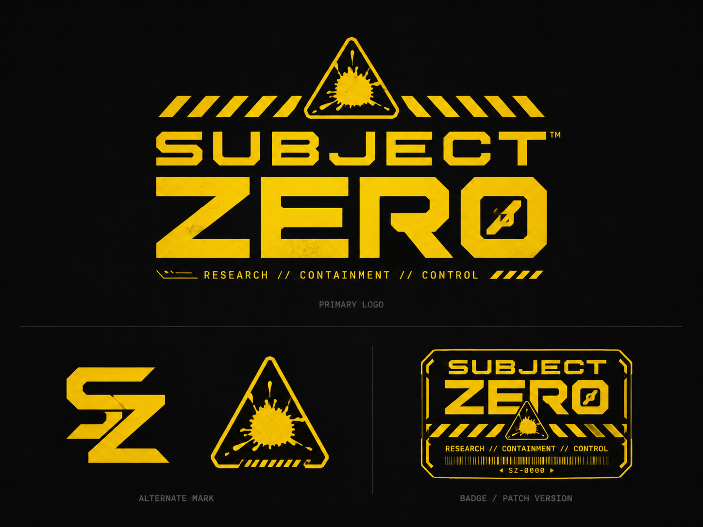 Subject Zero yellow and black identity